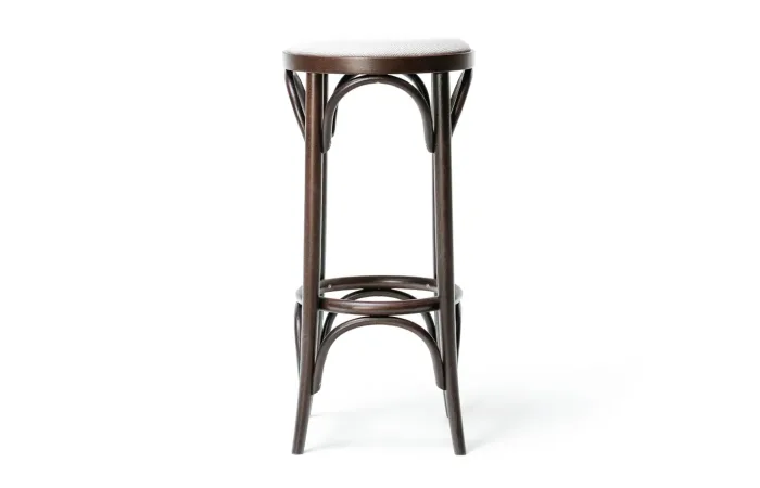 73 Bar stool with seat upholstered black beech wood